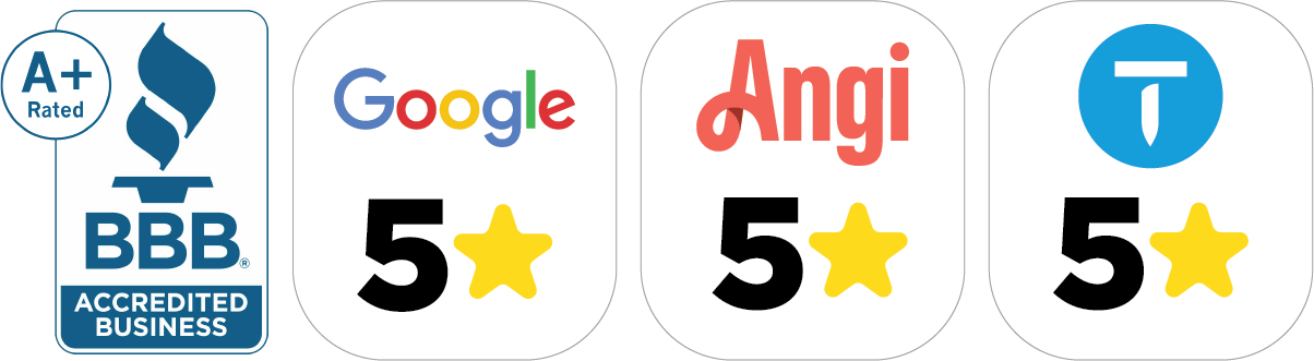 A google logo and an ansi 5 star rating